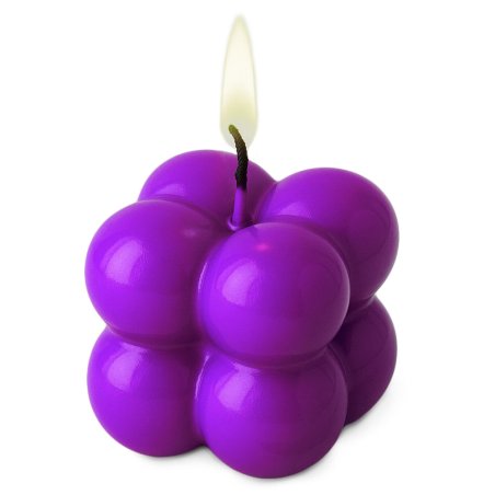 Vela con barniz violeta neón