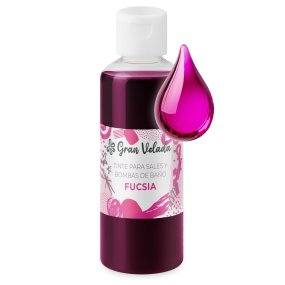 Sels de teinture fuchsia et bombes de bain