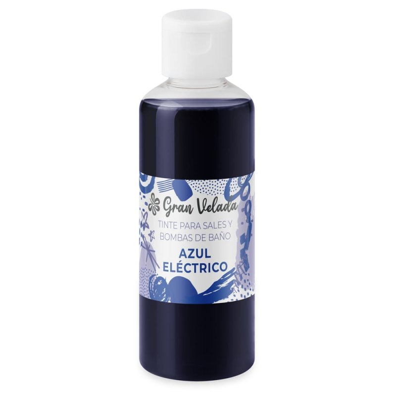 Tinte azul electrico para sales y bombas de baño