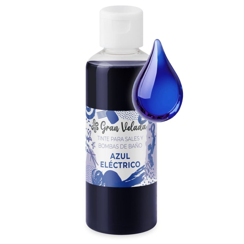 Tinte azul eléctrico para bombas de baño
