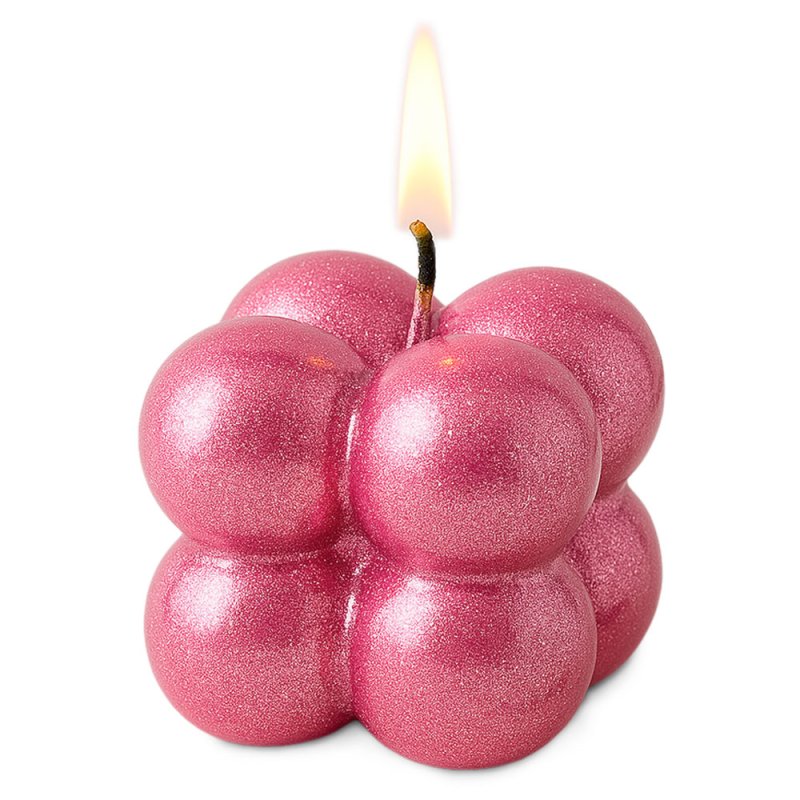 Barniz rosa destellos de purpurina