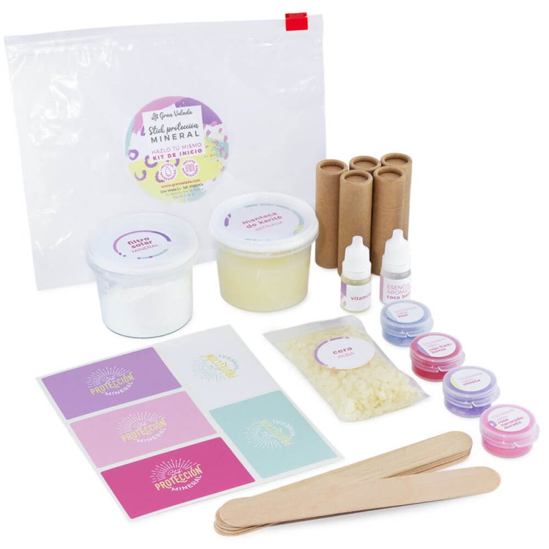 Contenido set stick labial con protección mineral