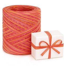 Cinta de rafia tricolor rojo-rosa-naranja Cinta de rafia tricolor rojo-rosa-naranja