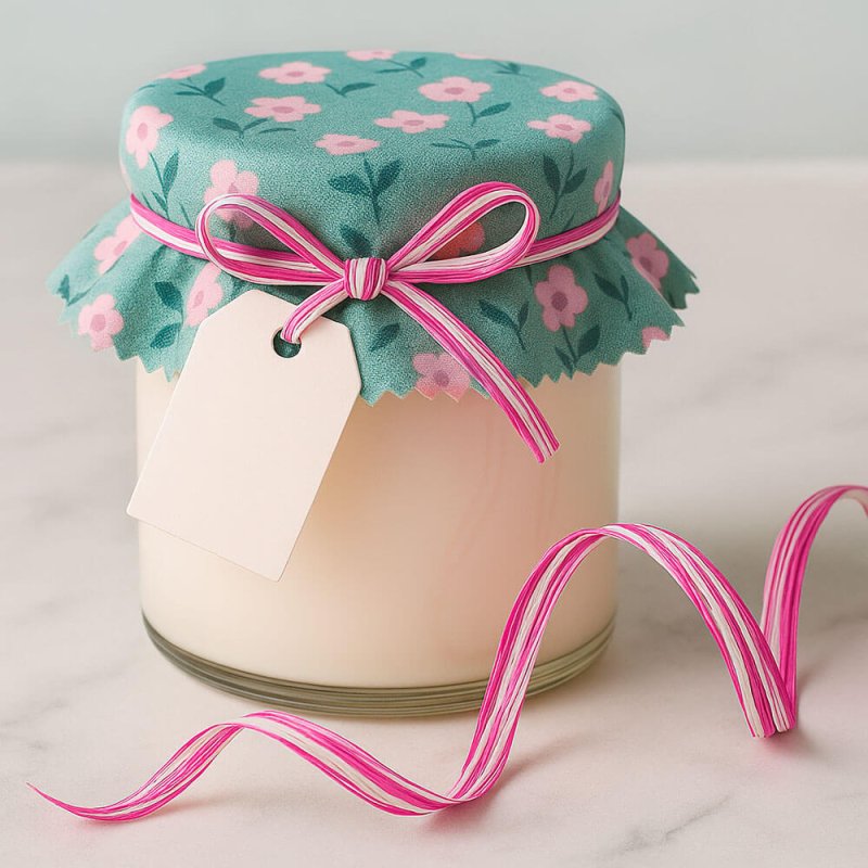Cinta de rafia tricolor fucsia-blanco-rosa para decorar regalos