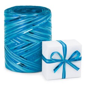 Cinta de rafia azul electrico mate metalizada Cinta de rafia azul electrico mate metalizada