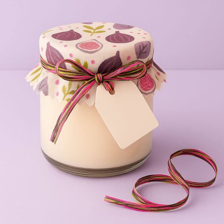 Cinta de rafia tricolor choco-fucsia-mostaza para decorar regalos