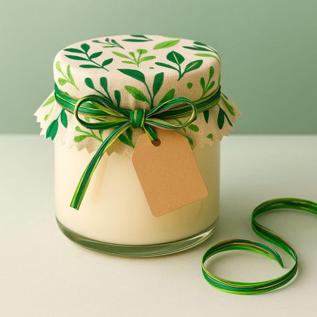 Cinta de rafia tricolor beige-pistacho-pino para decorar regalos