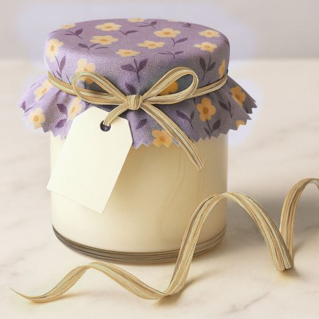 Cinta de rafia bicolor beige-vainilla para decorar regalos
