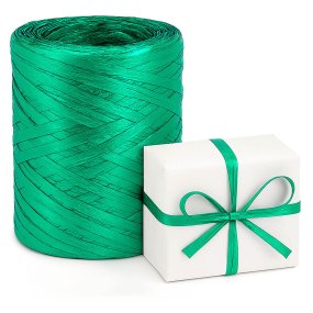 Cinta de rafia metalizada verde esmeralda Cinta de rafia metalizada verde esmeralda