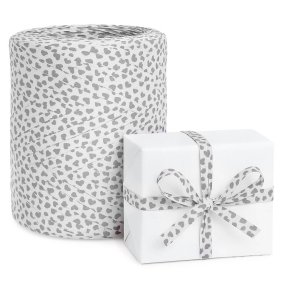 Ruban de raphia à cœurs d’argent Ruban de raphia à cœurs d’argent