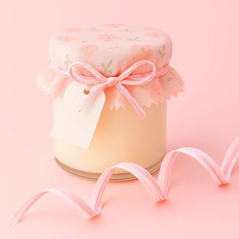 Cinta de rafia bicolor rosa para decorar regalos