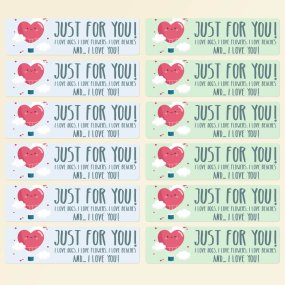 Pegatinas de regalo just for you Pegatinas de regalo just for you