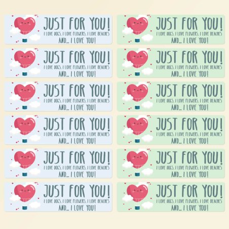 Pegatinas de regalo just for you