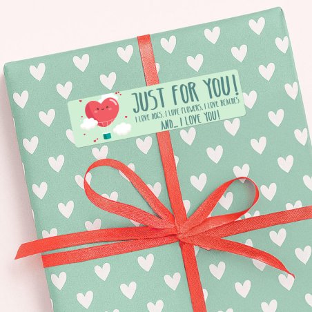 Pegatinas just for you para decorar regalos