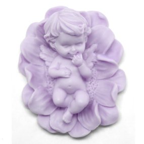 Molde jabon angelito en flor Molde jabon angelito en flor