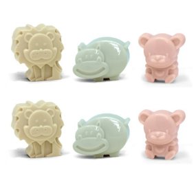 Molde para fazer sabonetes 6 animalzinhos