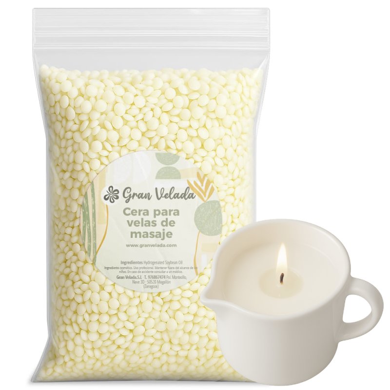 Cera para hacer velas de masaje