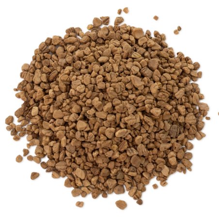 Muestra hueso de aceituna triturado