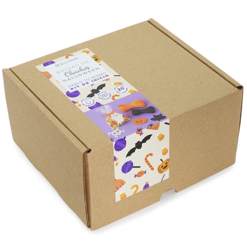 Caja kit como hacer bolsas de chuches para halloween