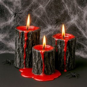 Kit de velas sangrentas. Materiais e instruções