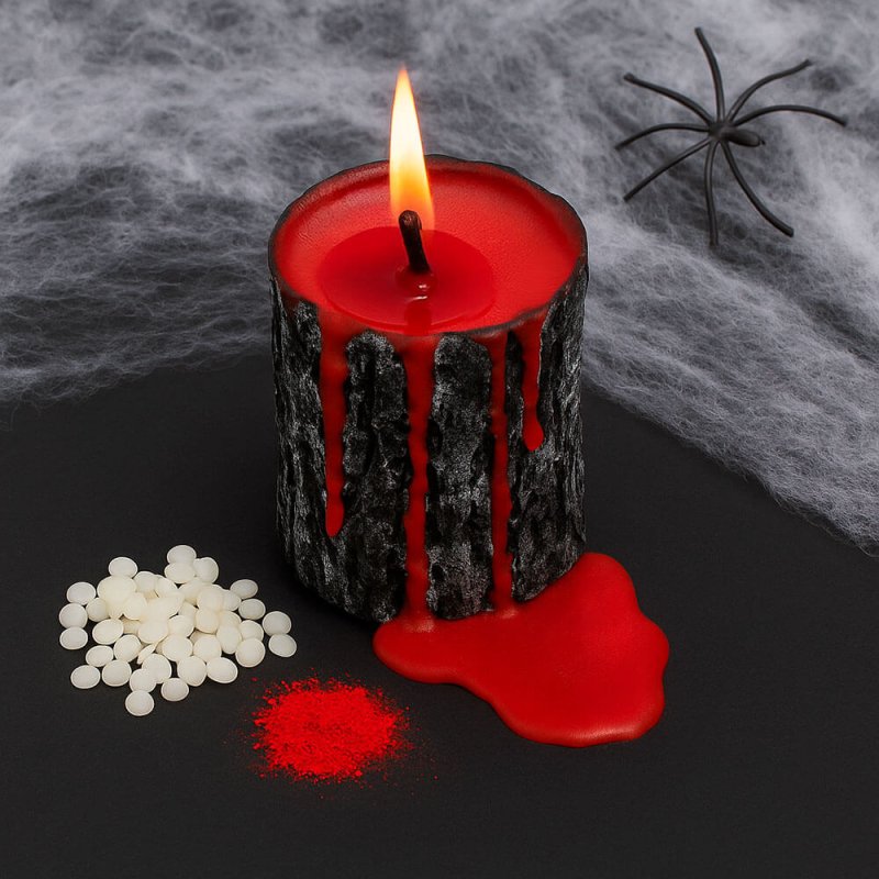 Velas hechas con el kit velas sangrientas