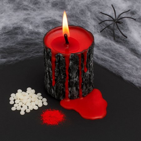 Velas hechas con el kit velas sangrientas