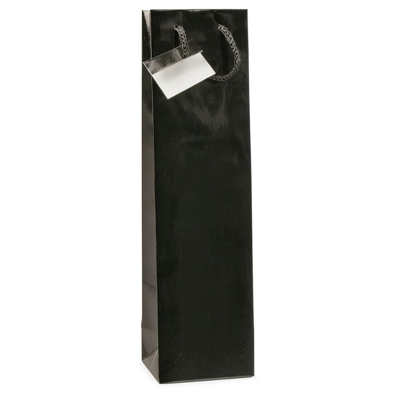 Bolsas negras para botella de vino 3/4 sin ventana