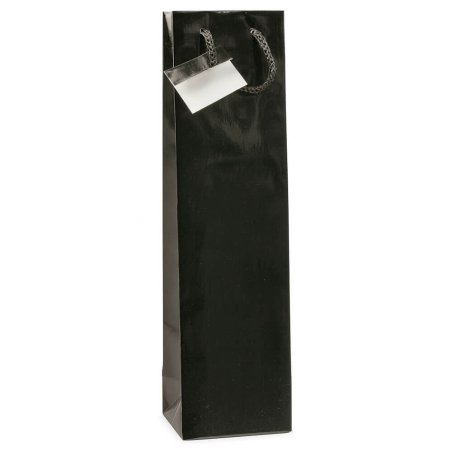 Bolsas negras para botella de vino 3/4 sin ventana