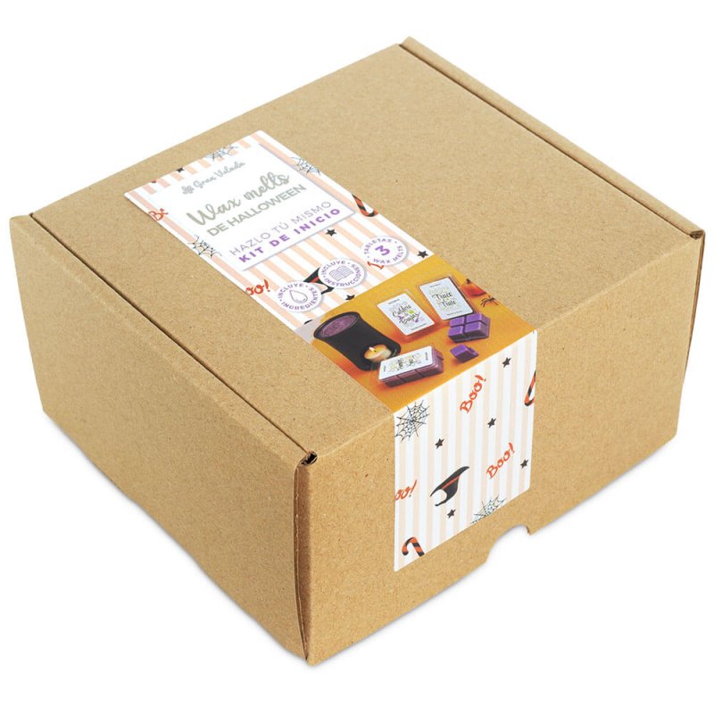 Caja kit como hacer wax melts de halloween