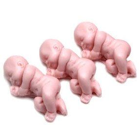 Molde sabontes 3 bebes recem-nascidos