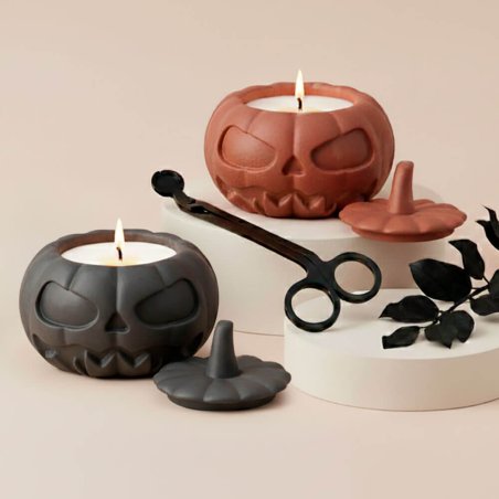Kit como hacer portavelas de calabaza para halloween