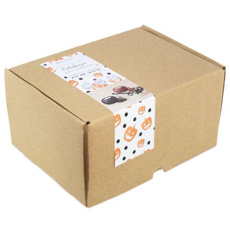 Caja kit como hacer portavelas de calabaza para Halloween