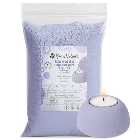 Cemento para figuras lavanda