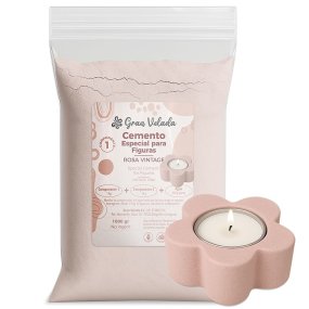 Cimento para figuras rosa vintage