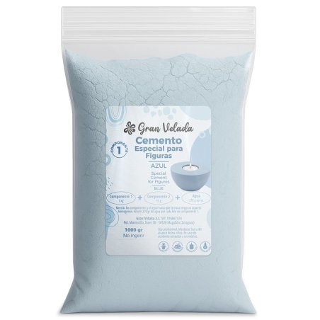 Cemento para figuras azul