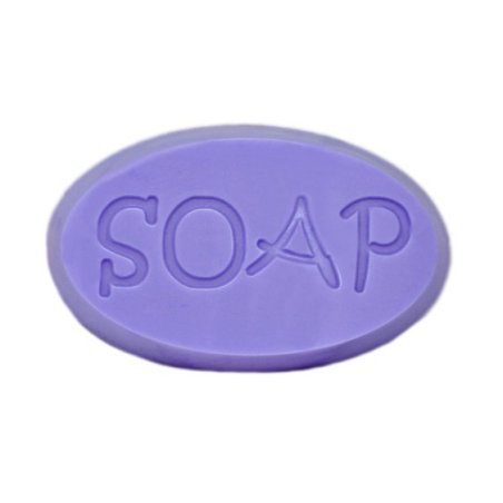 Molde para hacer pastillas de jabon casero con el texto soap