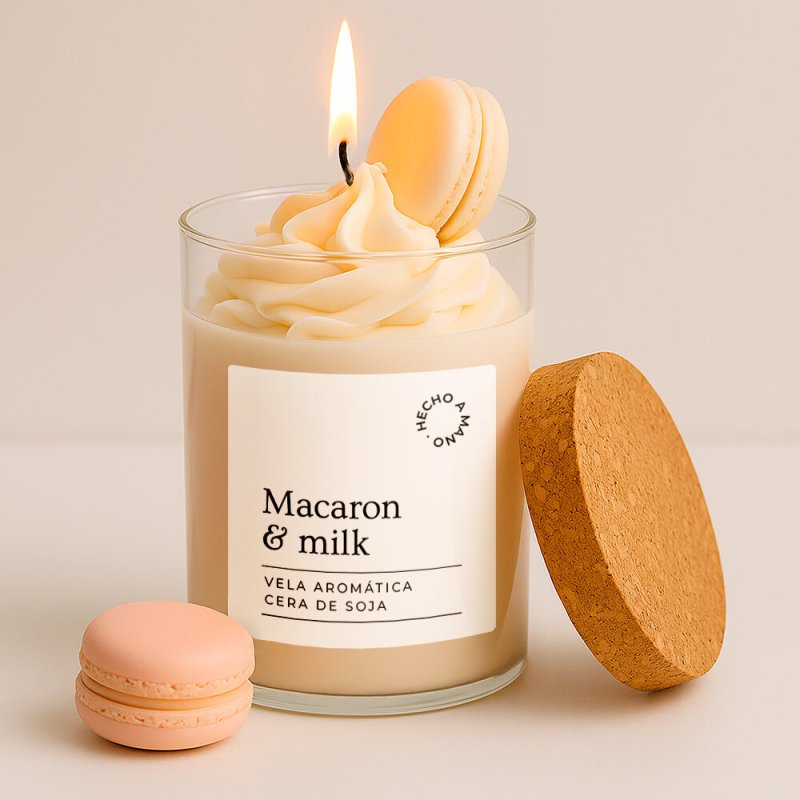 Vaso para hacer velas grandes con tapa