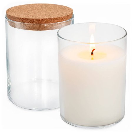 Vaso para velas premium 500 ml con tapa