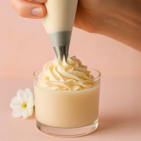 Aplicación de cera efecto chantilly o nata