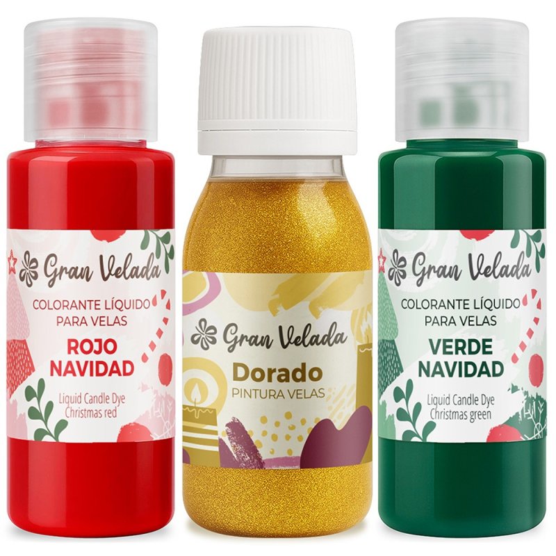 Colorantes velas navidad