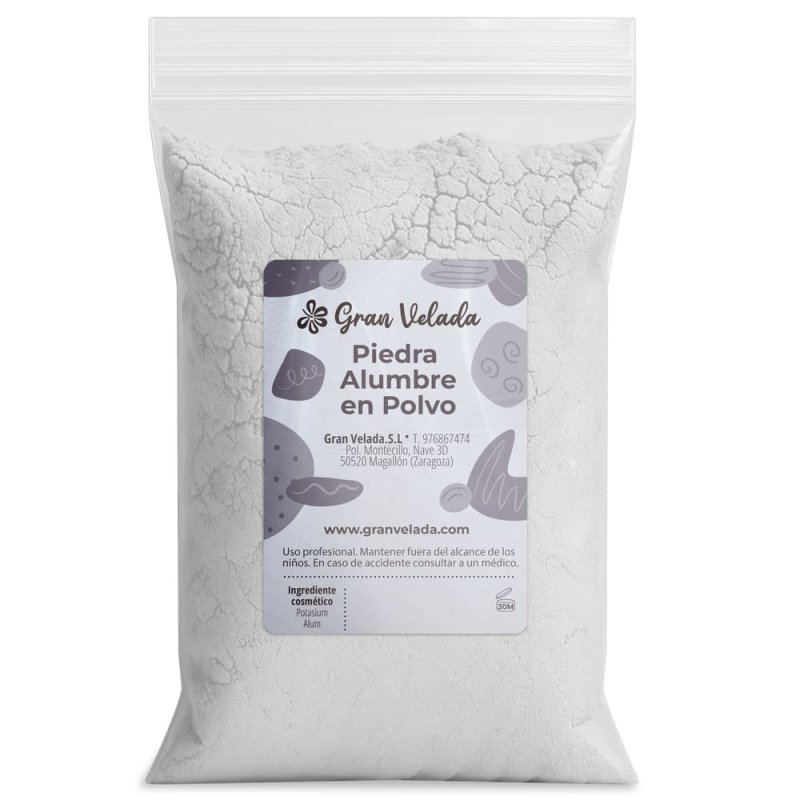 Piedra de alumbre en polvo