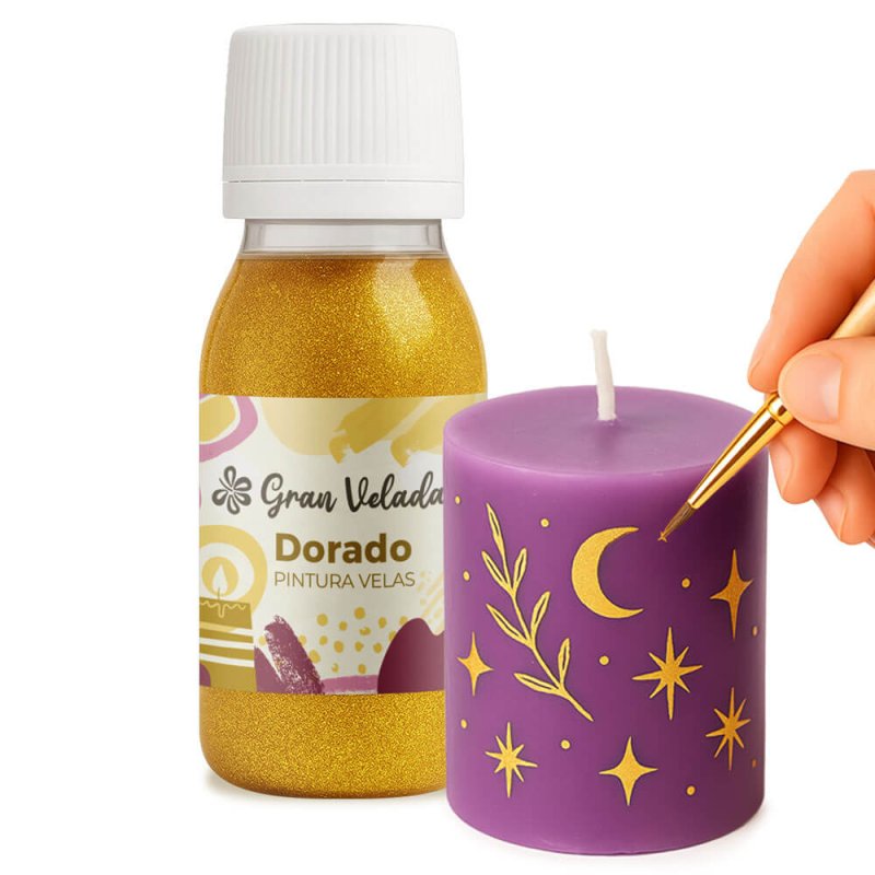 Pintura para velas dorada