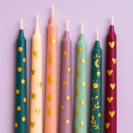 Pintura dorada para pintar velas