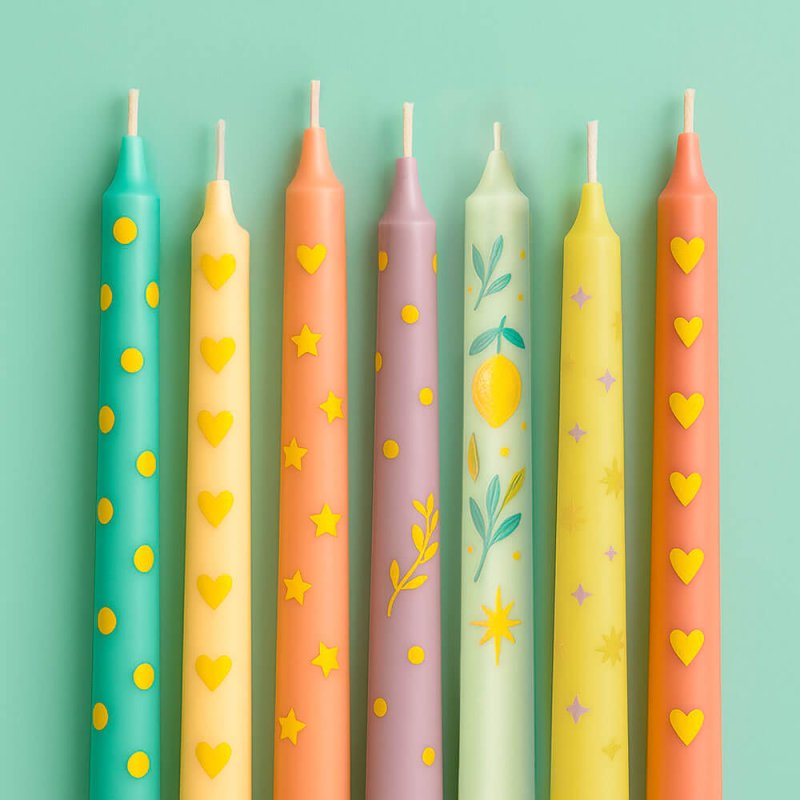 Pintura amarillo limón para hacer velas con dibujos