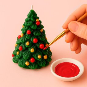 Pintura para velas rojo vivo