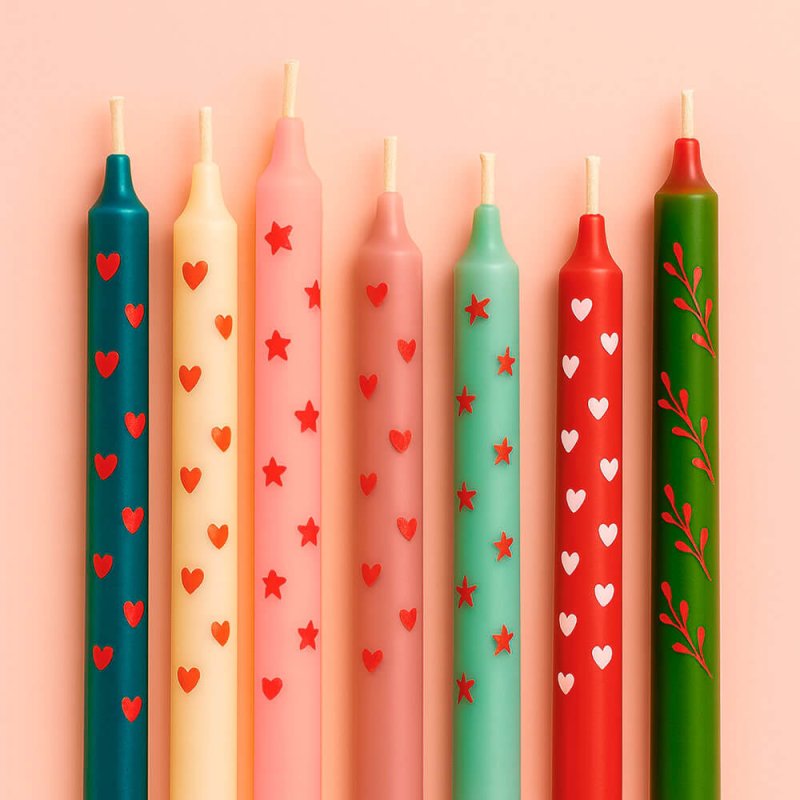 Pintura rojo vivo para hacer velas con dibujos