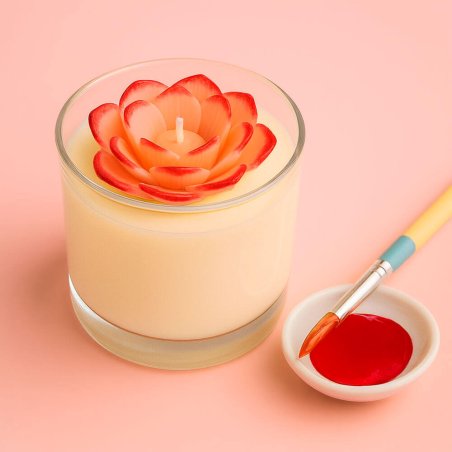 Pintura rojo vivo para pintar velas