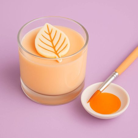 Pintura naranja calabaza para pintar velas