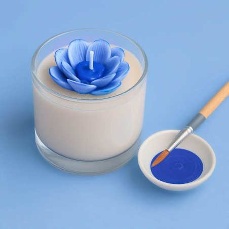 Pintura azul eléctrico para pintar velas