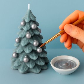 Pintura para velas plateada